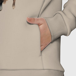 Детский костюм оверсайз Буйвол в шарфе, цвет: миндальный — фото 2