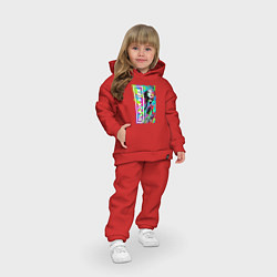 Детский костюм оверсайз Ким Джису - блэк пинк - музыка, цвет: красный — фото 2