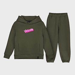 Детский костюм оверсайз Viktoria - barbie style, цвет: хаки