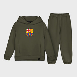 Детский костюм оверсайз Barcelona fc sport, цвет: хаки