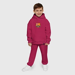 Детский костюм оверсайз Barcelona fc sport, цвет: маджента — фото 2