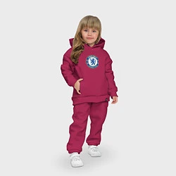 Детский костюм оверсайз Chelsea fc sport, цвет: маджента — фото 2