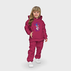 Детский костюм оверсайз Фантайм Фредди и Бон Бон, цвет: маджента — фото 2