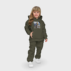 Детский костюм оверсайз Жираф астронавт, цвет: хаки — фото 2