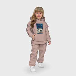 Детский костюм оверсайз Космонавт номер один, цвет: пыльно-розовый — фото 2