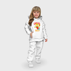 Детский костюм оверсайз Чикаго Буллз Барт Симпсон, цвет: белый — фото 2