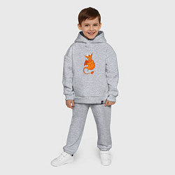 Детский костюм оверсайз Оранжевый дракон, цвет: меланж — фото 2