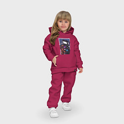 Детский костюм оверсайз ТВ Мен со Спикерменом и Камераменом, цвет: маджента — фото 2