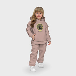 Детский костюм оверсайз Litecoin крипта, цвет: пыльно-розовый — фото 2