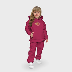 Детский костюм оверсайз Биткоин крипто лого, цвет: маджента — фото 2