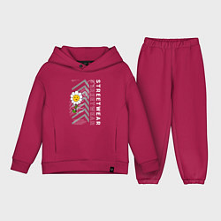 Детский костюм оверсайз Ромашка streetwear, цвет: маджента