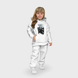 Детский костюм оверсайз Космические сны, цвет: белый — фото 2