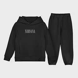Детский костюм оверсайз Nirvana black album, цвет: черный