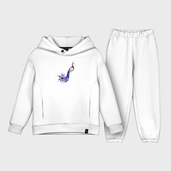 Детский костюм оверсайз Фиолетовый павлин