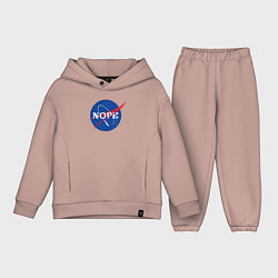 Детский костюм оверсайз Nope NASA, цвет: пыльно-розовый