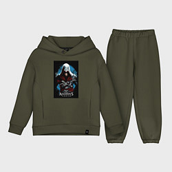 Детский костюм оверсайз Assassins creed строгий костюм, цвет: хаки
