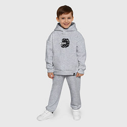 Детский костюм оверсайз Рыбка и космос, цвет: меланж — фото 2