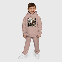 Детский костюм оверсайз Девушка из акрила, цвет: пыльно-розовый — фото 2