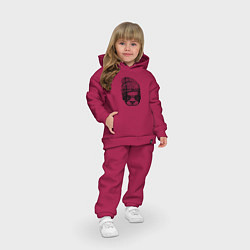 Детский костюм оверсайз Кролик-хипстер, цвет: маджента — фото 2