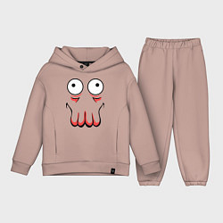 Детский костюм оверсайз John Zoidberg Face, цвет: пыльно-розовый