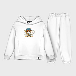 Детский костюм оверсайз Котёнок крутой баттер бейсбольной команды - нейрос