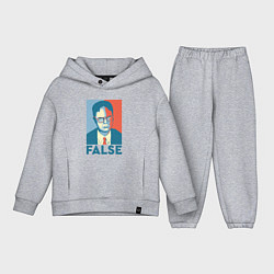 Детский костюм оверсайз Dwight false - офис, цвет: меланж