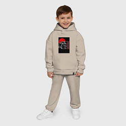 Детский костюм оверсайз Toyota Supra авто, цвет: миндальный — фото 2