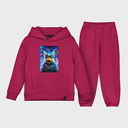 Детский костюм оверсайз Pikachu brave cyber pilot - neon glow