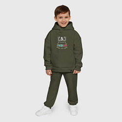 Детский костюм оверсайз Attention Needed Streetwear, цвет: хаки — фото 2