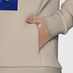 Детский костюм оверсайз Барт Симпсон на скейтборде - неоновое свечение, цвет: миндальный — фото 2