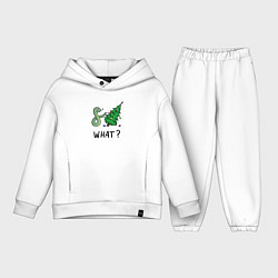 Детский костюм оверсайз Змей роняет елку, цвет: белый