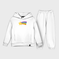 Детский костюм оверсайз Радужный свитер Мэйбл, цвет: белый