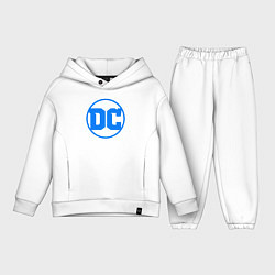Детский костюм оверсайз DC comics logo, цвет: белый