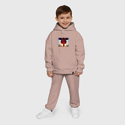 Детский костюм оверсайз Новый человек паук, цвет: пыльно-розовый — фото 2