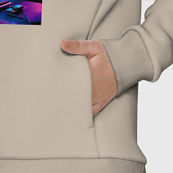 Детский костюм оверсайз Cyber Bart is an avid gamer, цвет: миндальный — фото 2