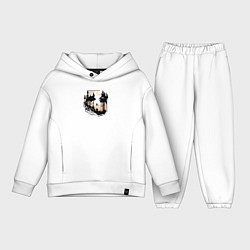 Детский костюм оверсайз Велосипедист и медведь