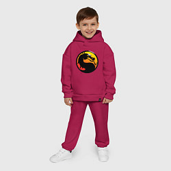 Детский костюм оверсайз Mortal kombat logo, цвет: маджента — фото 2