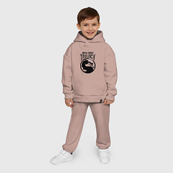 Детский костюм оверсайз Mortal kombat trilogy, цвет: пыльно-розовый — фото 2