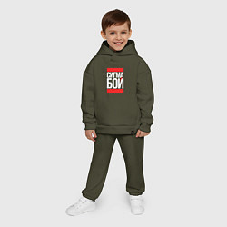 Детский костюм оверсайз Сигма бой - парень крутой, цвет: хаки — фото 2