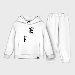 Детский костюм оверсайз Девочка и дракончики