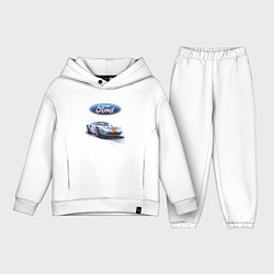Детский костюм оверсайз Ford motorsport - sketch, цвет: белый