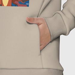 Детский костюм оверсайз Девушка пляж арт, цвет: миндальный — фото 2