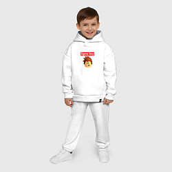 Детский костюм оверсайз Sigma boy roblox head - мем Роблокс Сигма бой, цвет: белый — фото 2