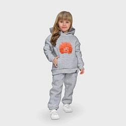 Детский костюм оверсайз Сartoon monster fluffy orange, цвет: меланж — фото 2