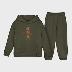 Детский костюм оверсайз Сartoon worm character brown