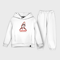 Детский костюм оверсайз Акула киборг, цвет: белый