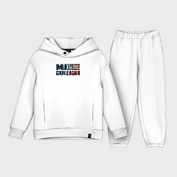 Детский костюм оверсайз Сделаем Америку гранжевой снова, цвет: белый