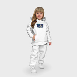 Детский костюм оверсайз Space travel, цвет: белый — фото 2