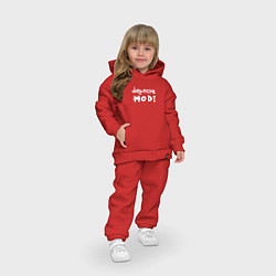 Детский костюм оверсайз Depeche Mode - sofad logo, цвет: красный — фото 2