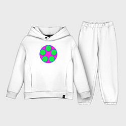 Детский костюм оверсайз НЛО огни, цвет: белый